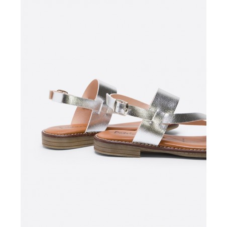 Metallic leather sandals Patricia Miller Catral 6337