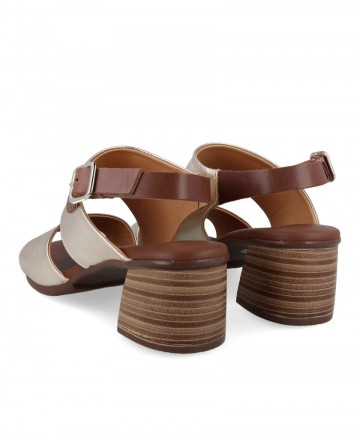 Metallic leather sandals Catchalot k-111709