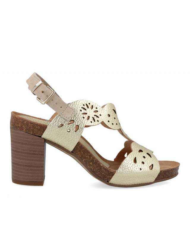 Yokono Ponza 006 die-cut leather sandals