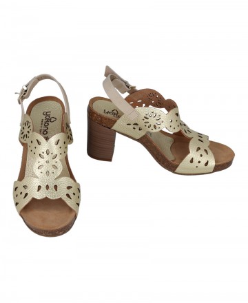 Yokono Ponza 006 die-cut leather sandals