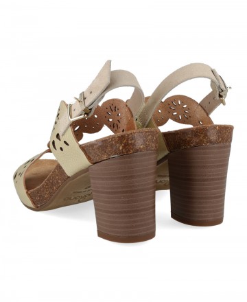 Yokono Ponza 006 die-cut leather sandals