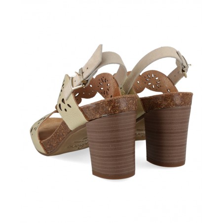 Yokono Ponza 006 die-cut leather sandals