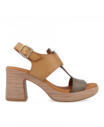 Sandalias de piel combinada Paula Urban Bangla 32-628