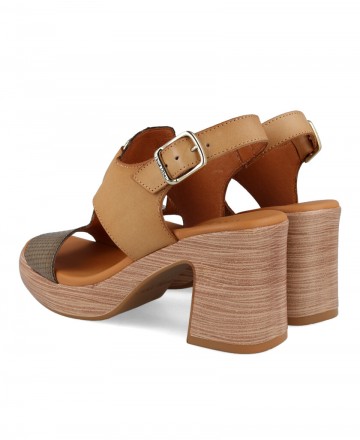 Sandalias de piel combinada Paula Urban Bangla 32-628