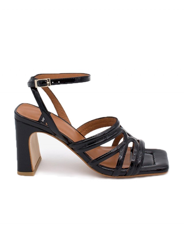 Angel Alarcon Panne patent leather sandals