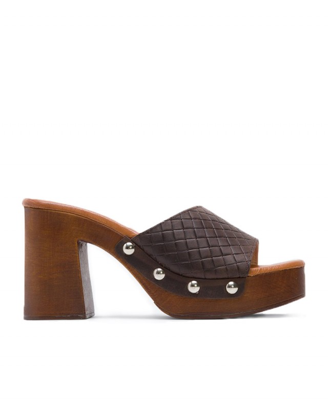 Patricia Miller Agost leather clogs