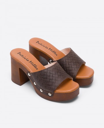 Patricia Miller Agost leather clogs