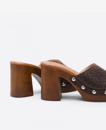 Patricia Miller Agost leather clogs