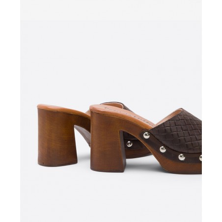 Patricia Miller Agost leather clogs