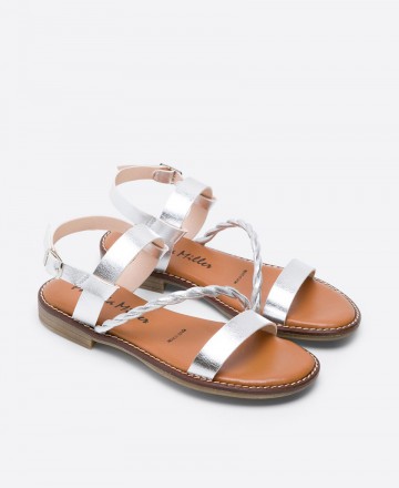 Patricia Miller Aspe flat leather sandals