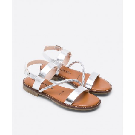 Patricia Miller Aspe flat leather sandals