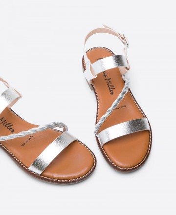 Patricia Miller Aspe flat leather sandals