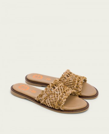 Porronet Cora braided sandal with spatula