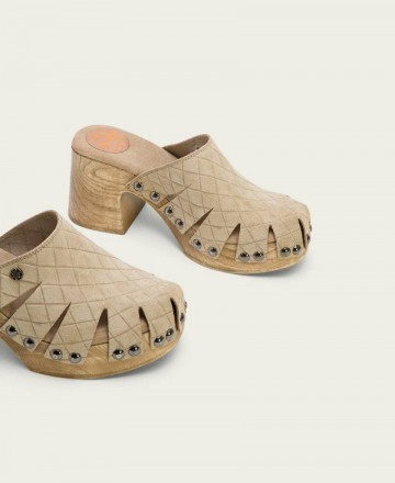 Porronet Malla leather clogs