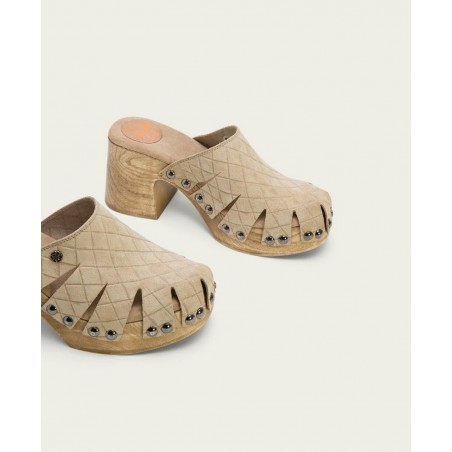 Porronet Malla leather clogs