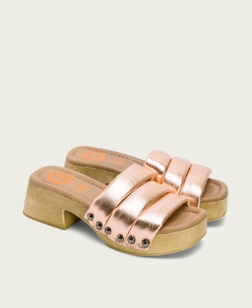 Sandalias de tacón bajo estilo zueco Porronet Nahya