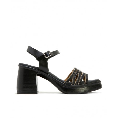 Black leather sandals Porronet Ilka