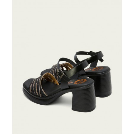 Black leather sandals Porronet Ilka