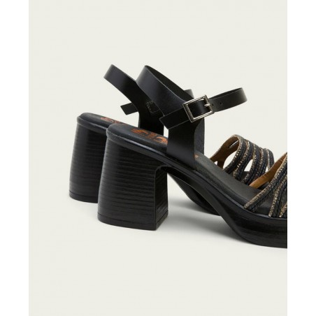 Black leather sandals Porronet Ilka