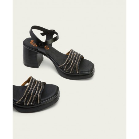 Black leather sandals Porronet Ilka