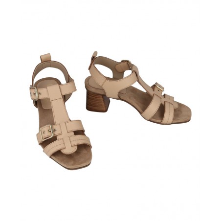 Leather sandal with low heel Penelope 6310