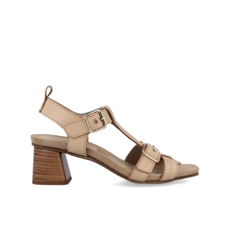 Leather sandal with low heel Penelope 6310