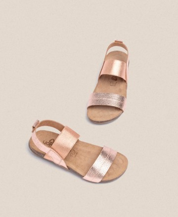 Metallic sandals with Bio Yokono Manacor 001 sole