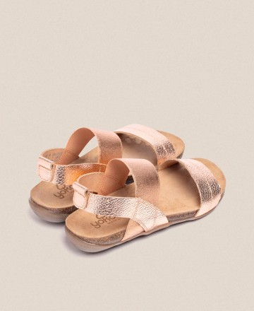 Metallic sandals with Bio Yokono Manacor 001 sole