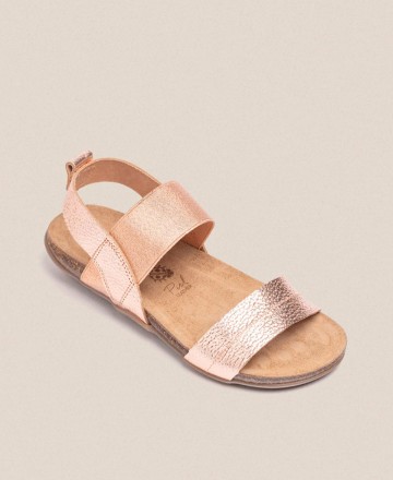 Metallic sandals with Bio Yokono Manacor 001 sole