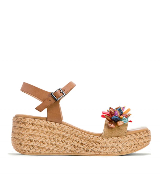 Sandalias de cuña con abalorios Porronet Gemma 3039