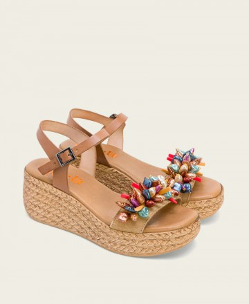 Beaded wedge sandals Porronet Gemma 3039