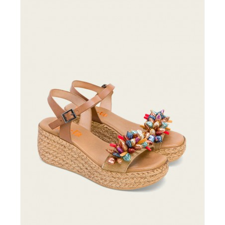 Beaded wedge sandals Porronet Gemma 3039