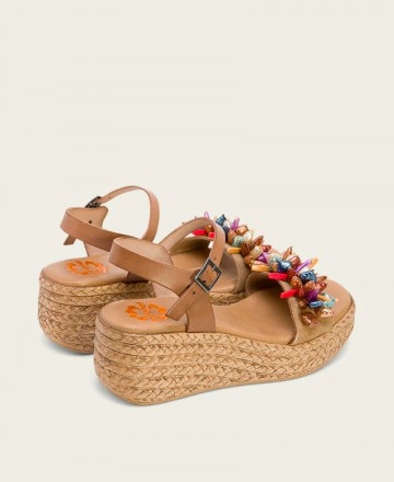 Beaded wedge sandals Porronet Gemma 3039