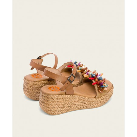 Beaded wedge sandals Porronet Gemma 3039