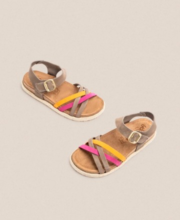 Yokono Arena 001 multi-striped sandals