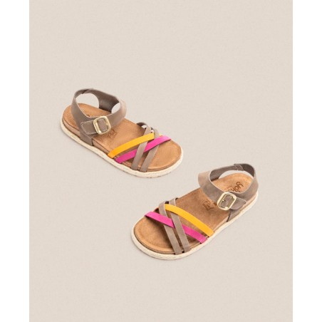 Yokono Arena 001 multi-striped sandals