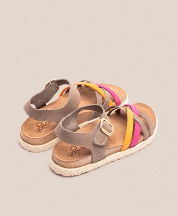 Yokono Arena 001 multi-striped sandals