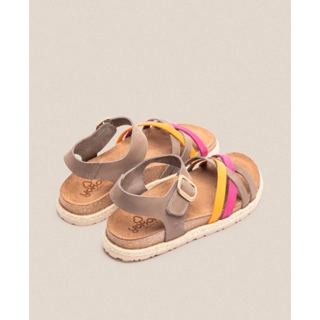 Yokono Arena 001 multi-striped sandals