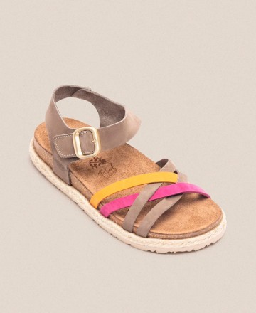 Yokono Arena 001 multi-striped sandals