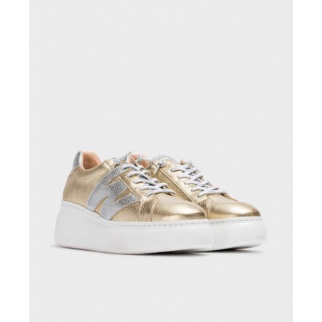 Wonders Zurich metallised casual trainers