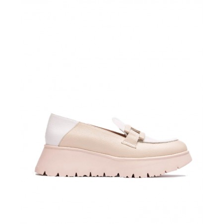 h2Mocasines con plataforma Wonders Venecia h2 pMocasines con plataformas Wonders Venecia para mujer en color beige y blanco Car