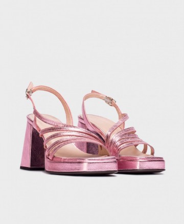 Wonders Garli Metallic Platform Sandals