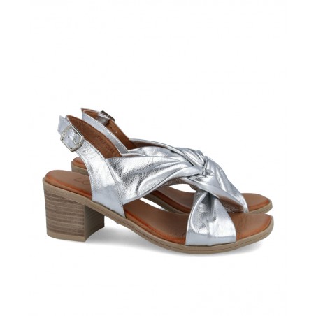 Women's silver sandals Walk & Fly Larios 21-500