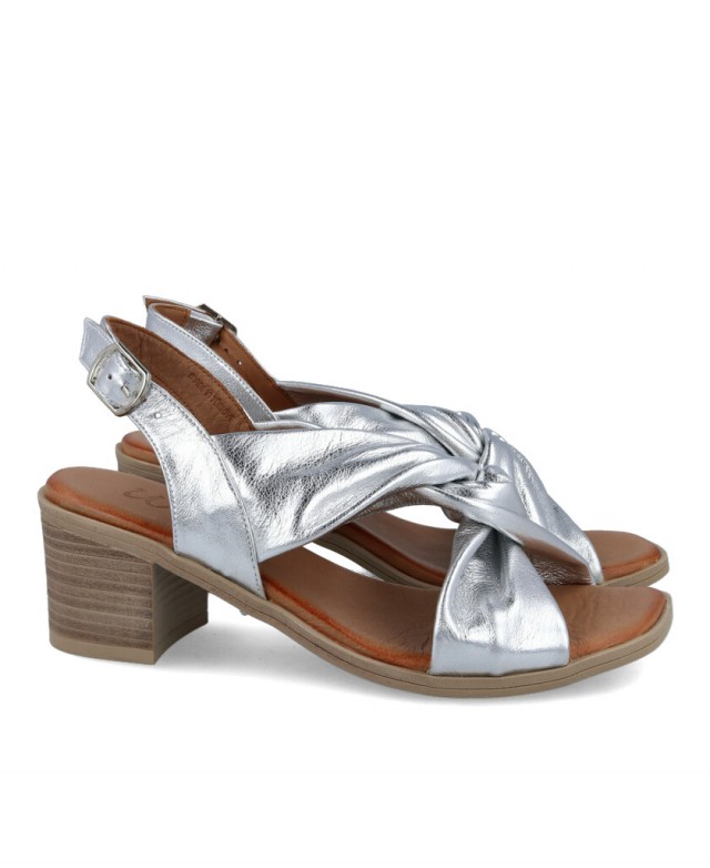 Women's silver sandals Walk & Fly Larios 21-500