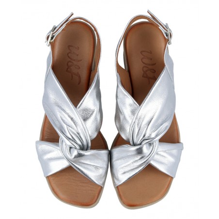 Women's silver sandals Walk & Fly Larios 21-500