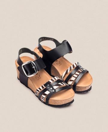 Animal print wedge sandal Yokono Bari 304