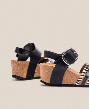 Animal print wedge sandal Yokono Bari 304