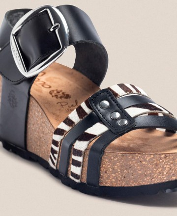 Animal print wedge sandal Yokono Bari 304