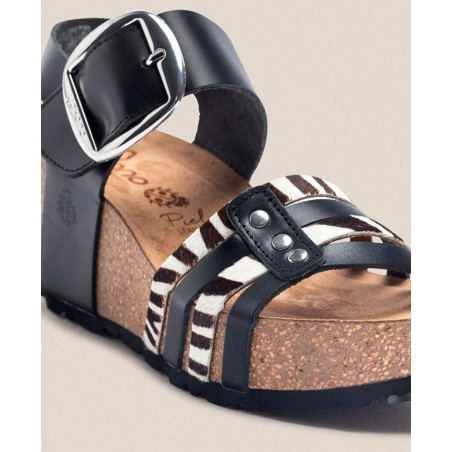 Animal print wedge sandal Yokono Bari 304