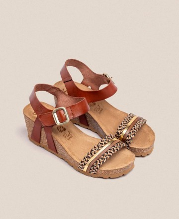 Sandalias con cuña multitiras Yokono Cadiz 306